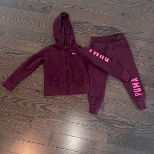 Gently used Puma Girls sweat suit 4T